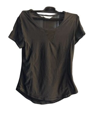 Gottex Black Short-Sleeve V-Neck Active Tee